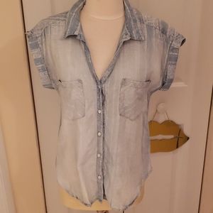Anthropologie Blue Button Down Shirt